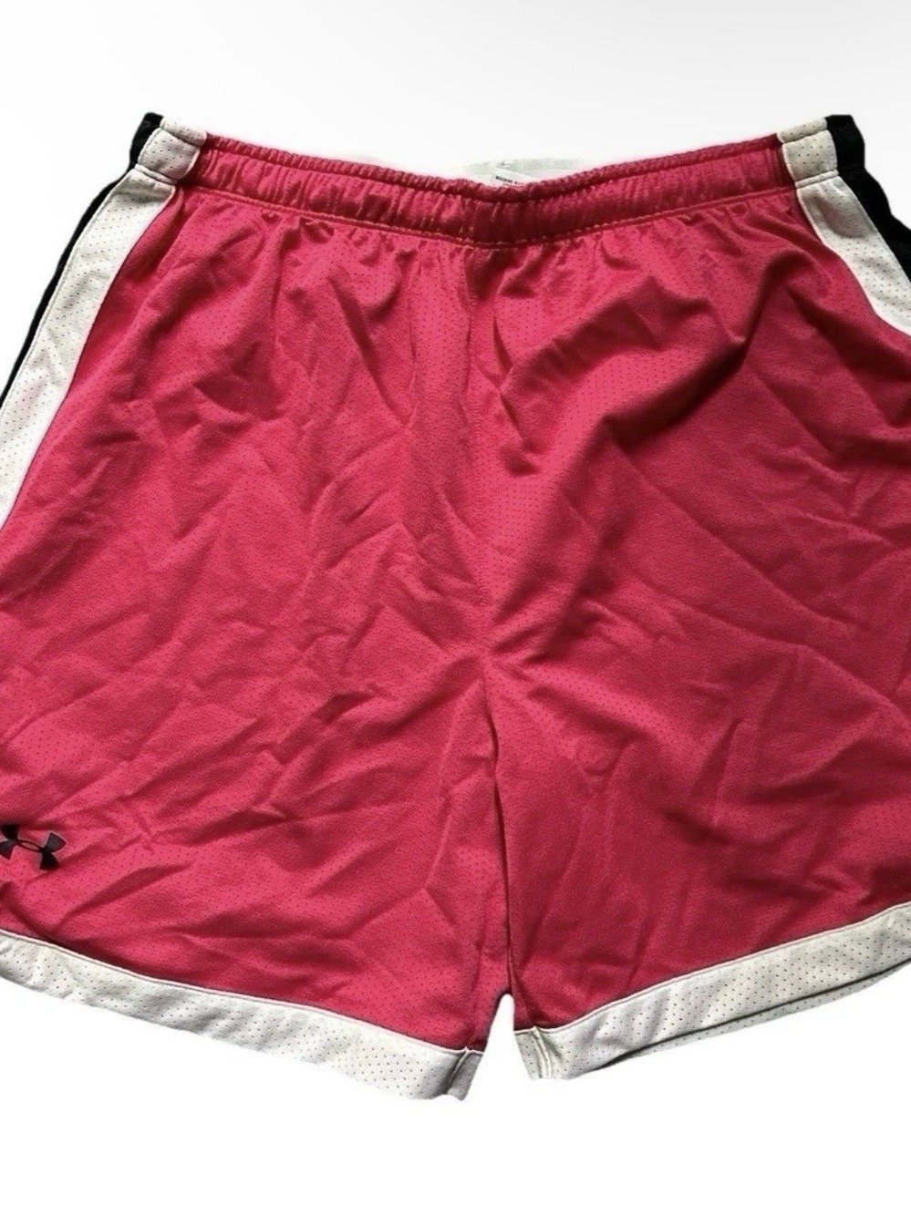Women’s Under Armour Pink Mesh Shorts Black White Size Medium